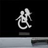 JS Artworks Wheelchair Sex Vinyl Decal Sticker (Silver) view 1