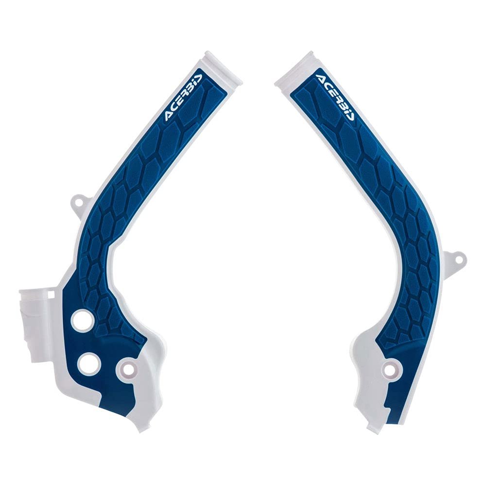 Acerbis X-Grip Frame Guards White/Blue for Husqvarna FC 350 2016-2018