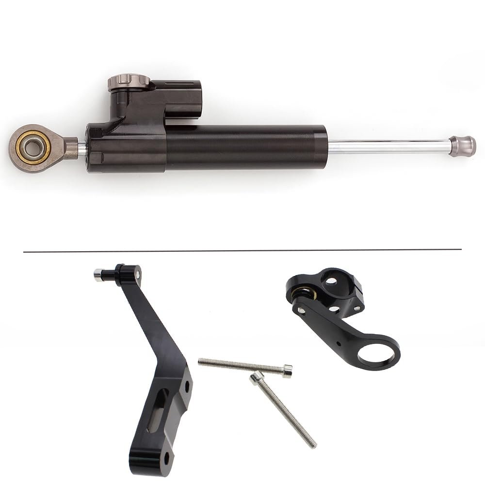 Motorcycle CNC Steering Damper Stabilizer Buffer Control Bar With Mounting Bracket Kit Full Set Compatible with CBR954RR CBR 954 RR 2002-2003, CBR929RR 2000-2001