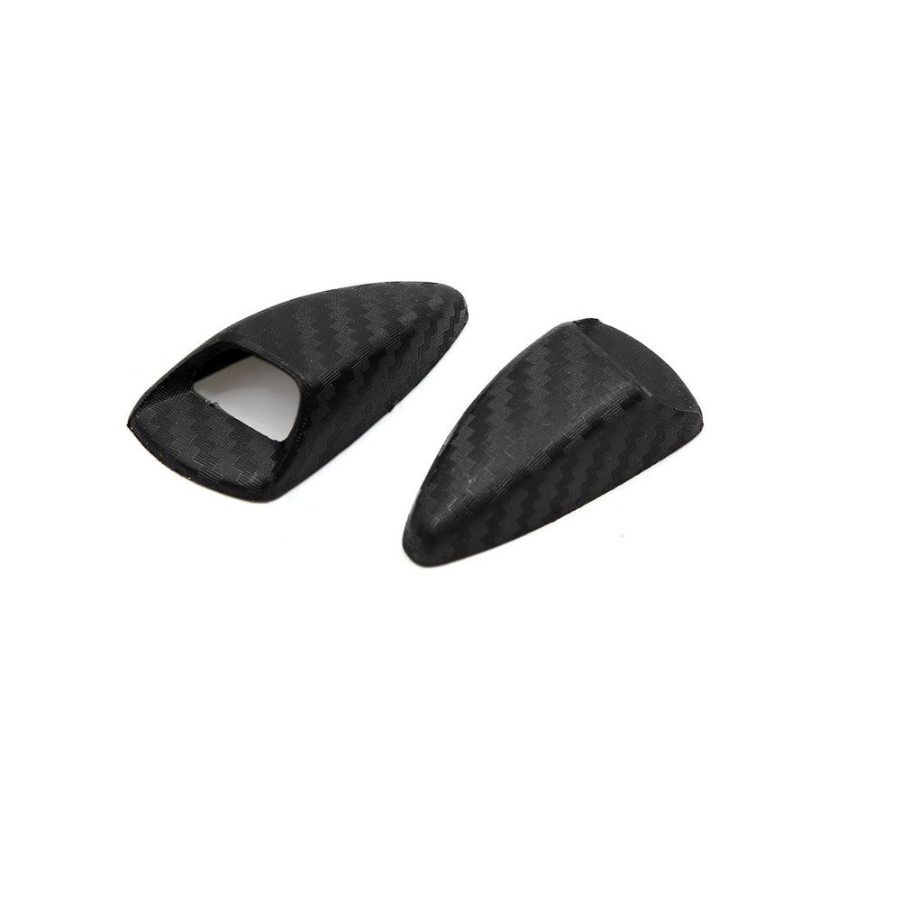 uxcell 2pcs Carbon Fiber Pattern Automobile Car Windshield Washer Nozzle Cover Cap