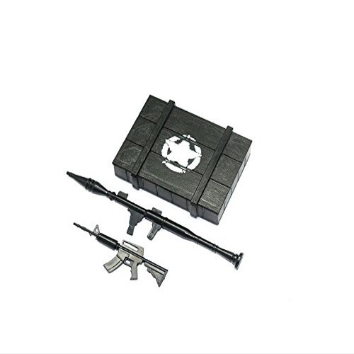R/C Scale Accessories : Simulation Weapon Box +Weapons For 1:10 Crawlers - 1 Set