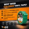 WOD VTC365 Clear Vinyl Pinstriping Tape, 1.5 inch x 36 yds. for School Gym Marking Floor, Crafting, & Stripping Arcade1Up, Vehicles and More view 2