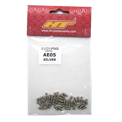 H.T. Enterprises HT Pedals Pedal pin kit, AE05, ME05, Silver (Steel) - AE05 PIN KIT Silver