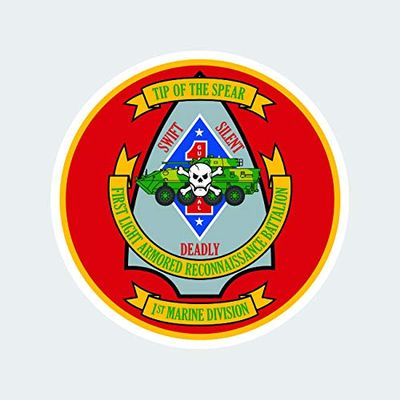 1st Light Armored Reconnaissance Battalion Outline Sticker FA Graphix Vinyl Decal - 4.00 Wide