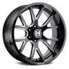 HOSTILE Rage Gloss Black Wheel with Milled Finish (22 x 10. inches /6 x 135 mm, -25 mm Offset) view 1