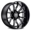 HOSTILE Rage Gloss Black Wheel with Milled Finish (22 x 10. inches /6 x 135 mm, -25 mm Offset) view 2