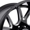 HOSTILE Rage Gloss Black Wheel with Milled Finish (22 x 10. inches /6 x 135 mm, -25 mm Offset) view 3