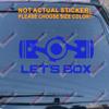 Let's Box Boxer Flat 4 Car Decal Sticker Fit for Subaru STI WRX Vinyl JDM Die Cut no Background Pick Color Size (Blue, 6'' (15.2cm)) view 1
