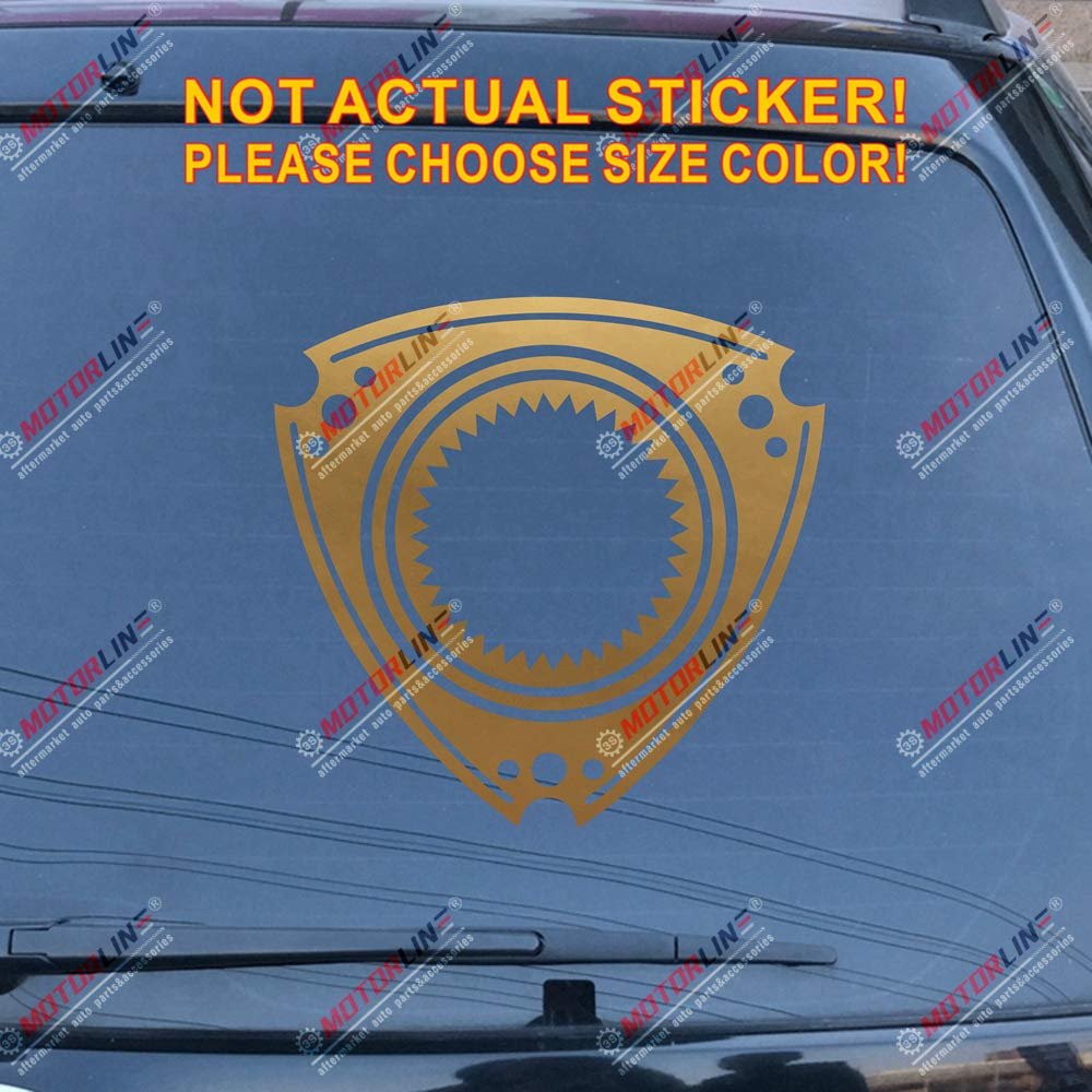 Rotary Wankel Engine Car Decal Sticker fit for Mazda Mazda3 6 CX-5 Miata Zoom Zoom Vinyl JDM Die Cut no Background Pick Color Size (Gold, 6'' (15.2cm))