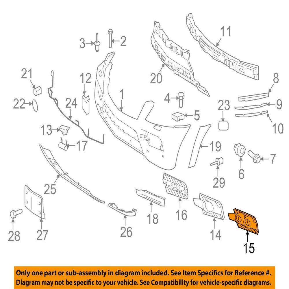 Mercedes-Benz 164-880-14-24 - Coverbumperarea