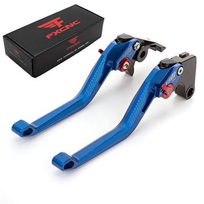 CNC Billet Long 5D Rhombus Hollow Adjustable Brake Clutch Levers Compatible with GSXR600 GSXR750 2006-2021, GSXR1000 2009-2021, GSX-S1000/F/ABS 2015-2021, GSXR1000 2005-2006