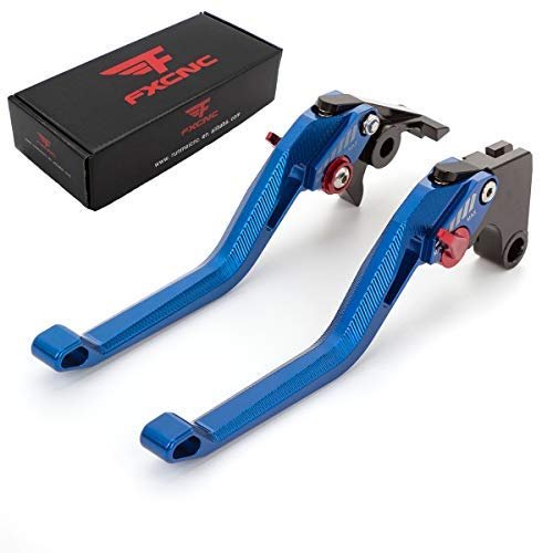 CNC Billet Long 5D Rhombus Hollow Adjustable Brake Clutch Levers Compatible with GSXR600 GSXR750 2006-2021, GSXR1000 2009-2021, GSX-S1000/F/ABS 2015-2021, GSXR1000 2005-2006