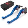 CNC Billet Long 5D Rhombus Hollow Adjustable Brake Clutch Levers Compatible with GSXR600 GSXR750 2006-2021, GSXR1000 2009-2021, GSX-S1000/F/ABS 2015-2021, GSXR1000 2005-2006 view 1