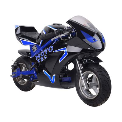 MotoTec Gas Pocket Bike Gt 49Cc 2 Stroke Blue