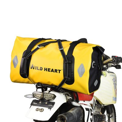 WILD HEART Waterproof Bag 55L 66L 77L Motorcycle Dry Duffel Bag for Travel,Motorcycling, Cycling,Hiking,Camping (66L, Yellow)