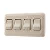 American Technology Components Quad SPST On-Off Switch with Bezel, 12-Volt, for RV, Trailer, Camper (Almond) view 1