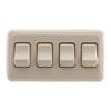 American Technology Components Quad SPST On-Off Switch with Bezel, 12-Volt, for RV, Trailer, Camper (Almond) view 2