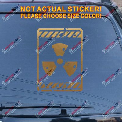 Jursey Auto Radioactive Symbol Radiation Decal Sticker Car Vinyl Pick Size Color die Cut no Background (Gold, 20'' (50.8cm))