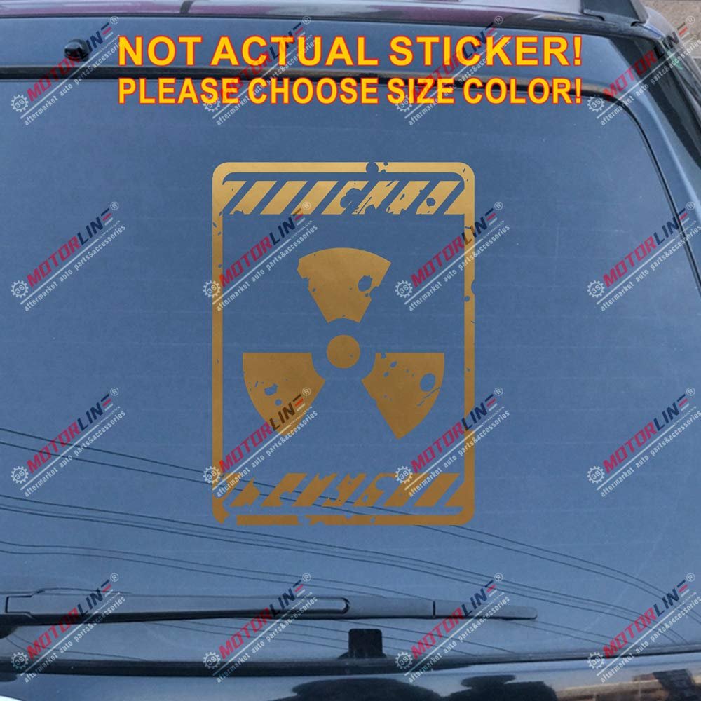 Jursey Auto Radioactive Symbol Radiation Decal Sticker Car Vinyl Pick Size Color die Cut no Background (Gold, 20'' (50.8cm))