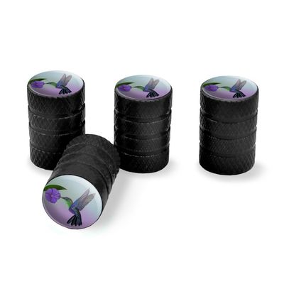 GRAPHICS & MORE Hummingbird Crowned Woodnymph Purple Violet Tire Rim Wheel Aluminum Valve Stem Caps