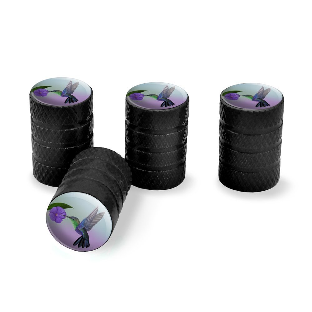 GRAPHICS & MORE Hummingbird Crowned Woodnymph Purple Violet Tire Rim Wheel Aluminum Valve Stem Caps