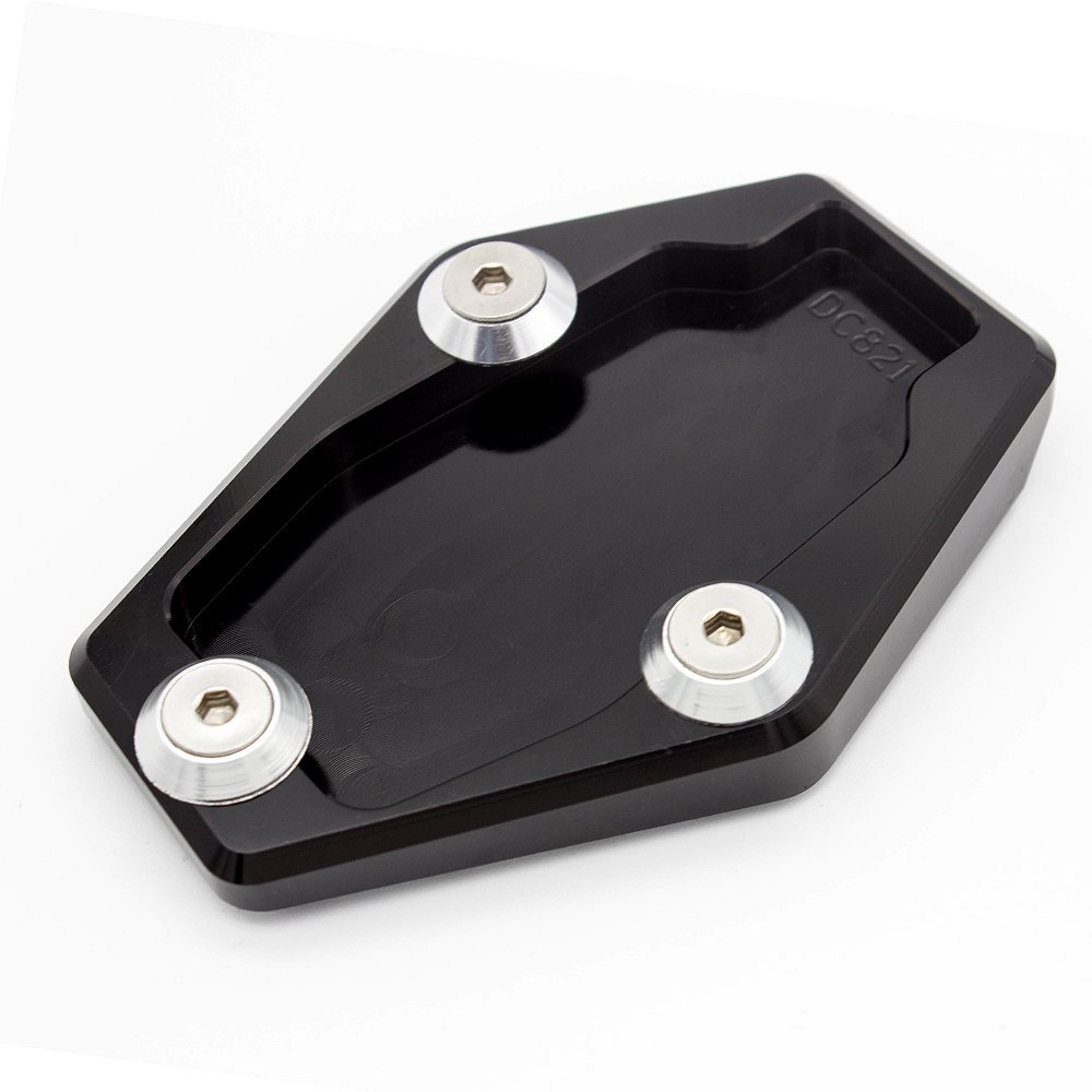 FXCNC Racing Aluminum CNC Motorcycle Sidestand Plate Kickstand Extension Pad Compatible with Ducati Monster 795 796 821 1200 1200S,Multistrada 1200 1200S