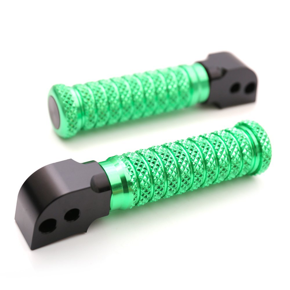 MC MOTOPARTS POLE Green CNC Standard Rear Passenger Foot Pegs Compatible with Daytona 600 2002-2003