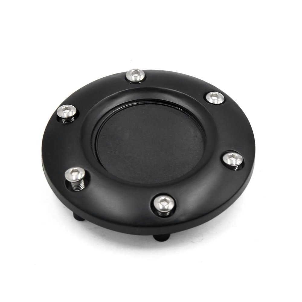 uxcell Universal Black Plastic 6-Hole Car Steering Wheel Center Hub Button Adaptor