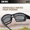 Epoch Lacrosse Hybrid Motorcycle Sunglasses Black Frames Smoke Lens ANSI Z87.1+ view 4