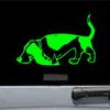 JS Artworks Cute Basset Hound Vinyl Decal Sticker (Lime Green) view 1
