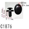 Autobahn88 Clip-Type Push-in Rivet Clip for Front Fender, Compatible with Subaru (OEM# 909140068) (Pack of 20) view 2