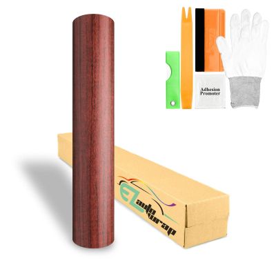 48"x48" (4FT x 4FT) Wood 1550 Wood Grain Vinyl Wrap Faux Finish Textured Self Adhesive Peel and Stick Roll Paper Film DIY Decal Bubble Free for Home Office Furniture Free Tool Kit