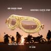 CRG Sports Motorcycle Goggle Aviator Pilot Style Cruiser Scooter Motocross Goggles for Man, Woman, Adult view 3