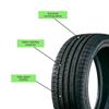 Accelera Phi-R All-Season Passenger Car Touring Radial Tire-175/55R15 175/55/15 175/55-15 77T Load Range SL 4-Ply BSW Black Side Wall UTQG 400AA view 3