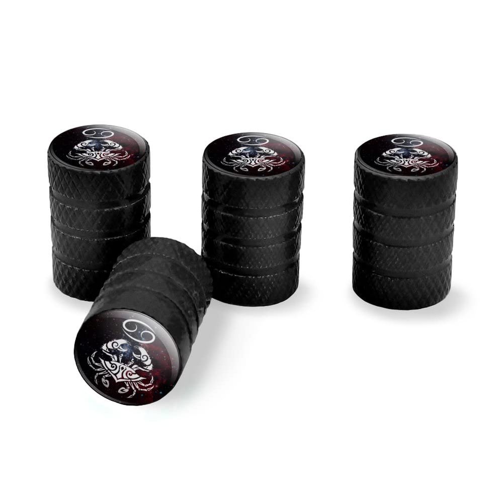 GRAPHICS & MORE Cancer Crab Zodiac Sign Horoscope in Space Tire Rim Wheel Aluminum Valve Stem Caps