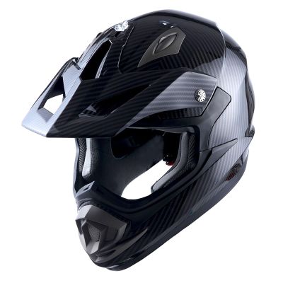 1Storm Adult Motocross Helmet Off Road MX BMX ATV Dirt Bike Mechanic HGXP14B Carbon Fiber Black