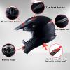 1Storm Adult Motocross Helmet Off Road MX BMX ATV Dirt Bike Mechanic HGXP14B Carbon Fiber Black view 3