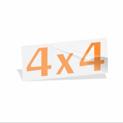 4x4 Emblem Overlay Decal Sticker - 2005-2021 Jeep Grand Cherokee - (Color: Reflective Medium Blue)