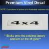 4x4 Emblem Overlay Decal Sticker - 2005-2021 Jeep Grand Cherokee - (Color: Reflective Medium Blue) view 2