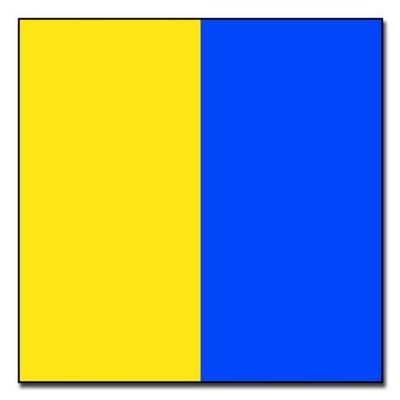 US Navy Kilo Signal Flag Decal Sticker 3.8"