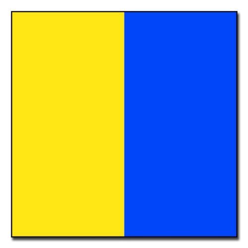 US Navy Kilo Signal Flag Decal Sticker 3.8"