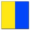 US Navy Kilo Signal Flag Decal Sticker 3.8" view 1