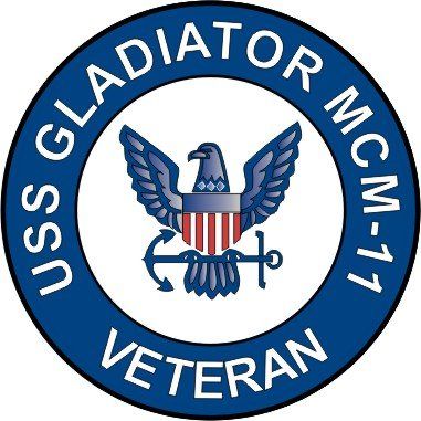 US Navy USS Gladiator MCM-11 Ship Veteran Decal Sticker 3.8"