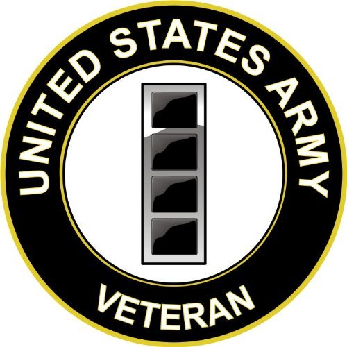 3.8" US Army Chief Warrant Officer 4 Veteran Decal Sticker