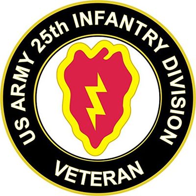 US Army Veteran 25th Infantry Division Sticker Decal 3.8"