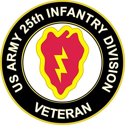 US Army Veteran 25th Infantry Division Sticker Decal 3.8"