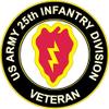 US Army Veteran 25th Infantry Division Sticker Decal 3.8" view 1
