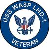US Navy USS Wasp LHD-1 Ship Veteran Decal Sticker 3.8" view 1