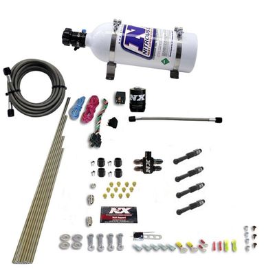 Nitrous Express - Dry Direct Port Nitrous Kit 4 Cyl w/5lb Bottle (93046-05)
