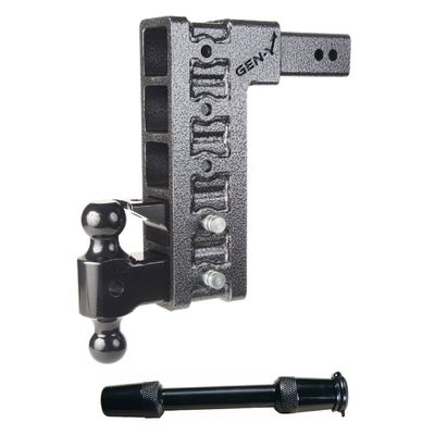 GEN-Y Hitch GH-625 Class V 2.5" Receiver 12" Drop Hitch 21K Towing w/ Black 5/8" Key Receiver Lock Bundle